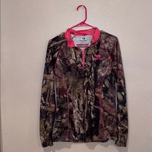 Mossy oak half zip up long sleeve